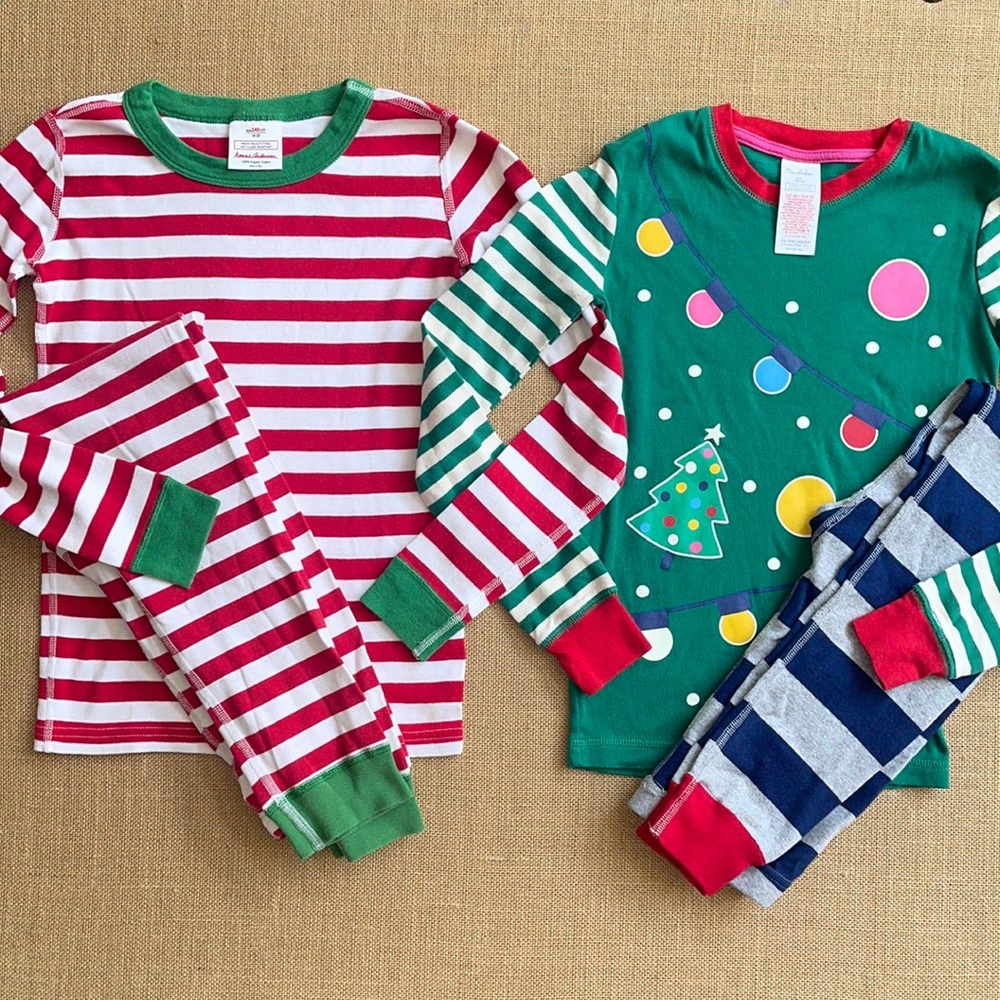 EUC Mix and Match holiday pajamas-Hanna Andersson and Mini Boden